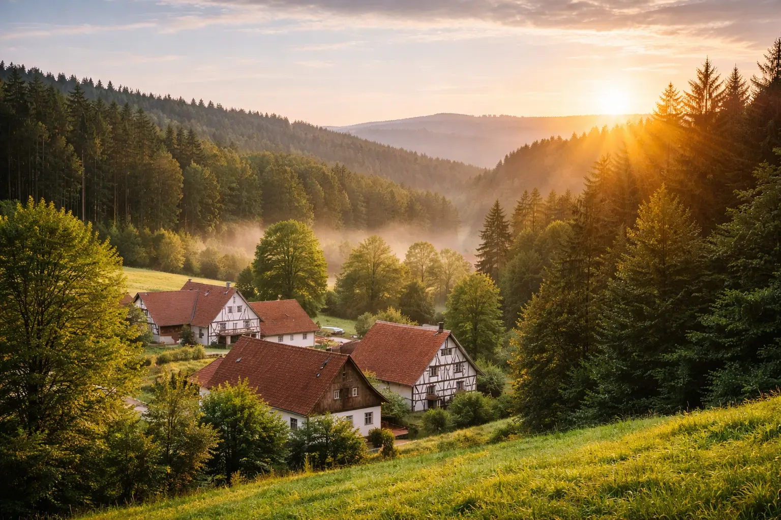 Waldreiche Landschaft